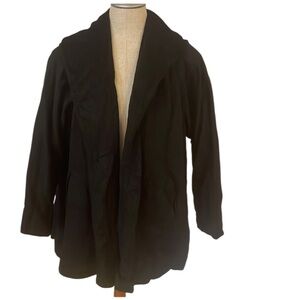 Vintage Jacket Wool blend lined Open front coat  black Winter Women’s size M
